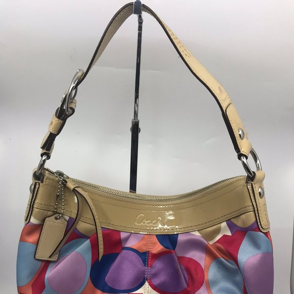 COPY - COACH Large Multicolor Fabric Shoulder Bag - Picture 5 of 10
